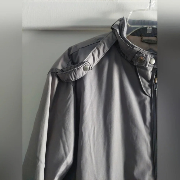 Members Only Classic Gray Bomber Zip-up Jacket Size 42 - Picture 4 of 10